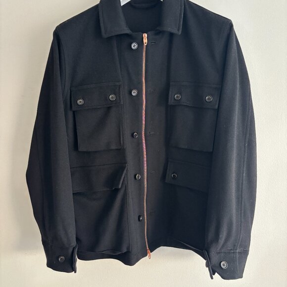 President's Loro Piana Rain System Black Wool Salvation Field Jacket - Medium - Picture 4 of 16